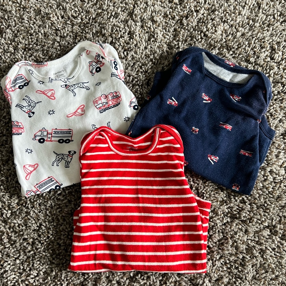 Set of 3 Firefighter Onesies